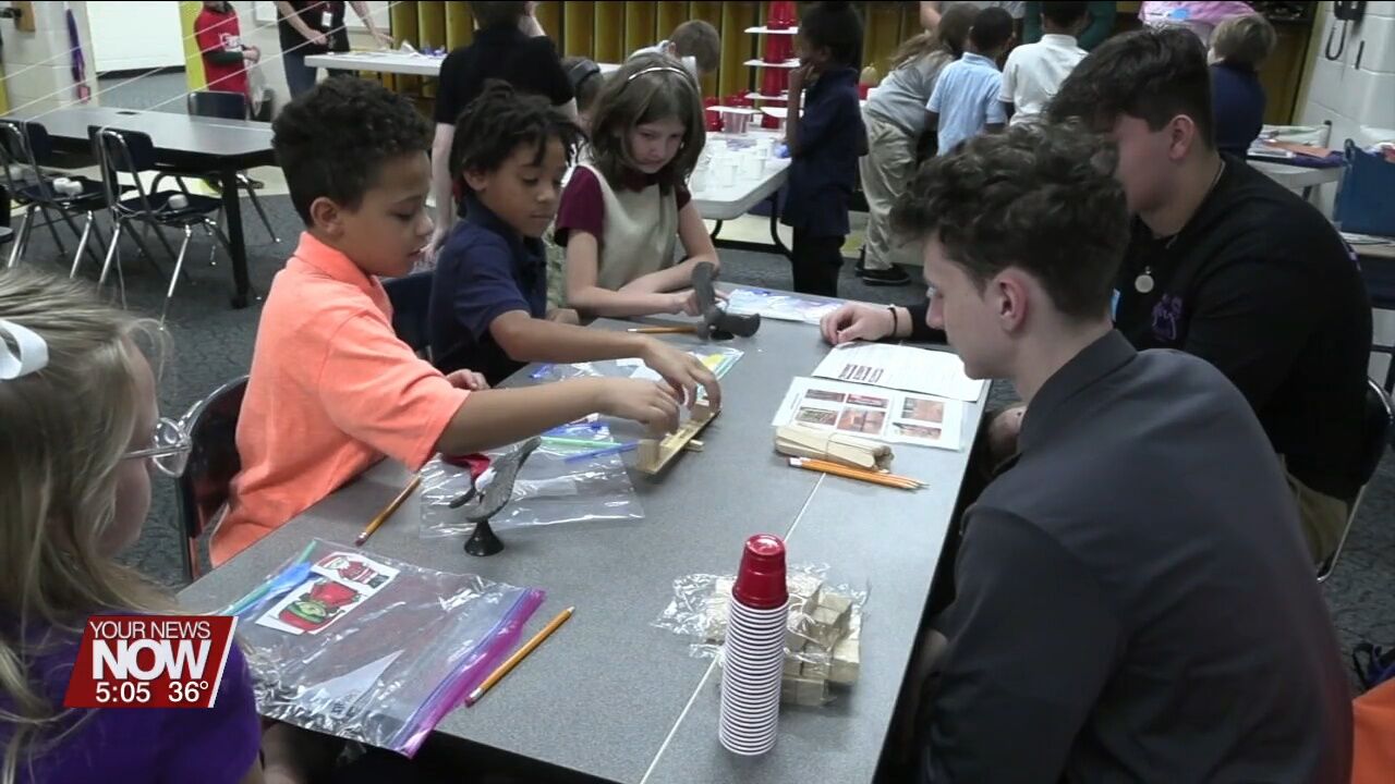 Lima Senior students show kids at Independence Elementary just how fun science can be